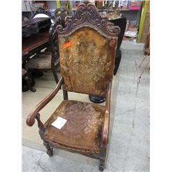 1920s Walnut open arm parlour chair