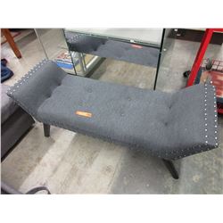 New - Upholstered bench with nail head detail