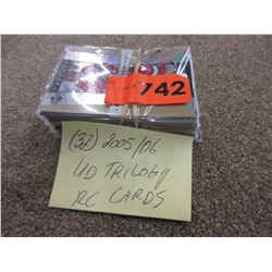 32 x 2005-06 UD Trilogy rookie cards