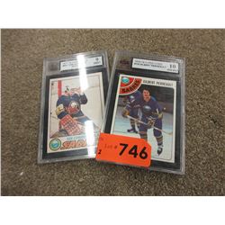 2 Graded 1977-79 O-Pee-Chee hockey cards