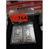 Image 1 : 2 Silver plated art bars