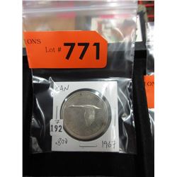 1967 Canadian Silver Dollar Coin