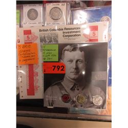 Canadian remembrance coin set & 3 BRIC shares