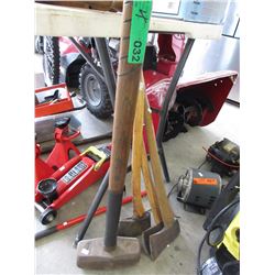 3 Hatchets & 1 sledgehammer