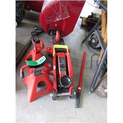 Hydraulic trolley jack & stands
