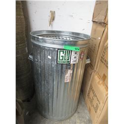 Large trash can full of rope