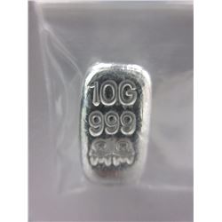 10 Gram - Silver "Double Skull" Stamp Loaf Bar