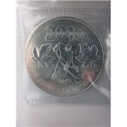 1 Ounce - Silver "Vancouver Olympic Hockey" Round