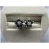 Image 1 : New - Blue Sapphire & Diamond Flower Earrings