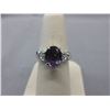 Image 1 : 1.75 CT Oval Amethyst & Diamond Dinner Ring