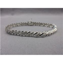 Sterling - San Marco Design Bracelet Set w/Diamond