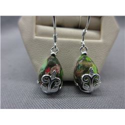 New - Multi-Colour Copper Turquoise Earrings