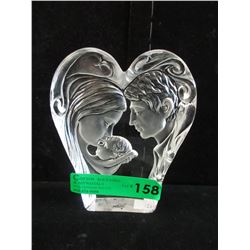 Crystal heart statuette