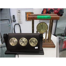 2 Clocks - 1 with thermometer