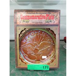 Vintage Indiana Glass commemorative plate