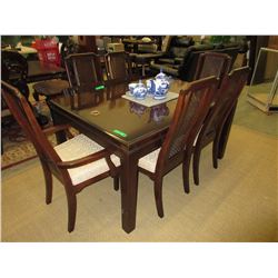 9 Piece dining table & chairs - used