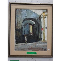 F. Maya signed paint on board