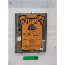 Small vintage Cutty Sark mirror