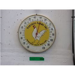 Vintage Van Tress farms button thermometer