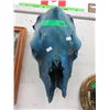 Image 1 : Animal skull painted blue
