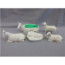 5 Mikasa fine porcelain nativity figurines