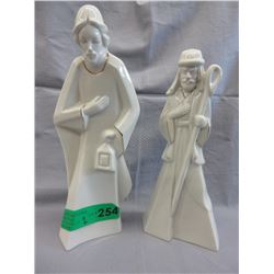 2 Mikasa fine porcelain nativity figurines