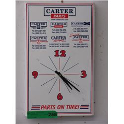"Carter Parts" wall clock