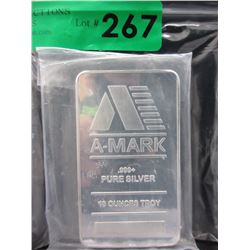 10 Troy Oz. A-Mark Mint Investors Silver Bar