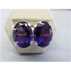 New 17.0 CTW Amethyst Earrings