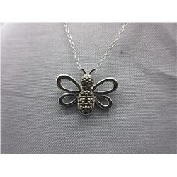 Black Diamond-set necklace/ pendant set