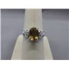 Image 1 : Oval Citrine & Diamond Dinner Ring