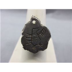 First Nations motif Etched Sterling Silver Ring