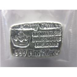 2015 Monarch Precious Metals Silver Loaf Bar