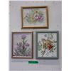 Image 1 : 3 Hand painted ceramic tiles