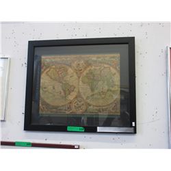 Framed World Map print