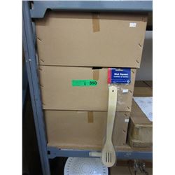 11 Cases of wood slot spoons