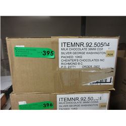 10KG box of milk chocolate coins