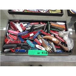 100 Used pocket knives