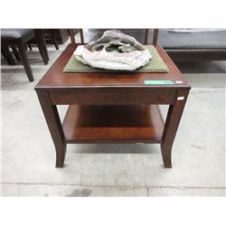 Used wood end table