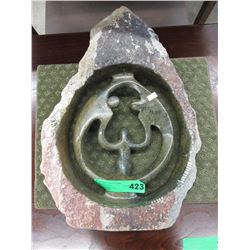 Carved stone statue "Family Circle"