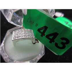 Silver plated Cubic Zirconia ring