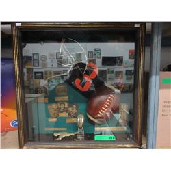 Box framed football themed decoration