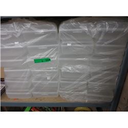 New plastic containers with hinged lids
