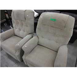 Pair of LazyBoy Swivel Reclining Chairs - used
