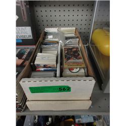 Box of sports trading cards - mostly hockey