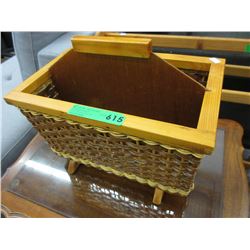 Vintage wood magazine holder