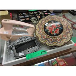 Vintage tin, blender & letter slot