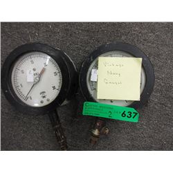 2 Vintage Navy gauges