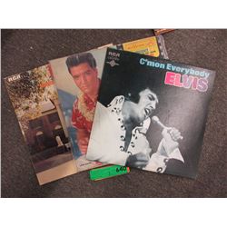 3 Elvis Presley vinyl records