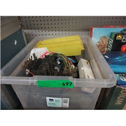 Box of used motors & new wire